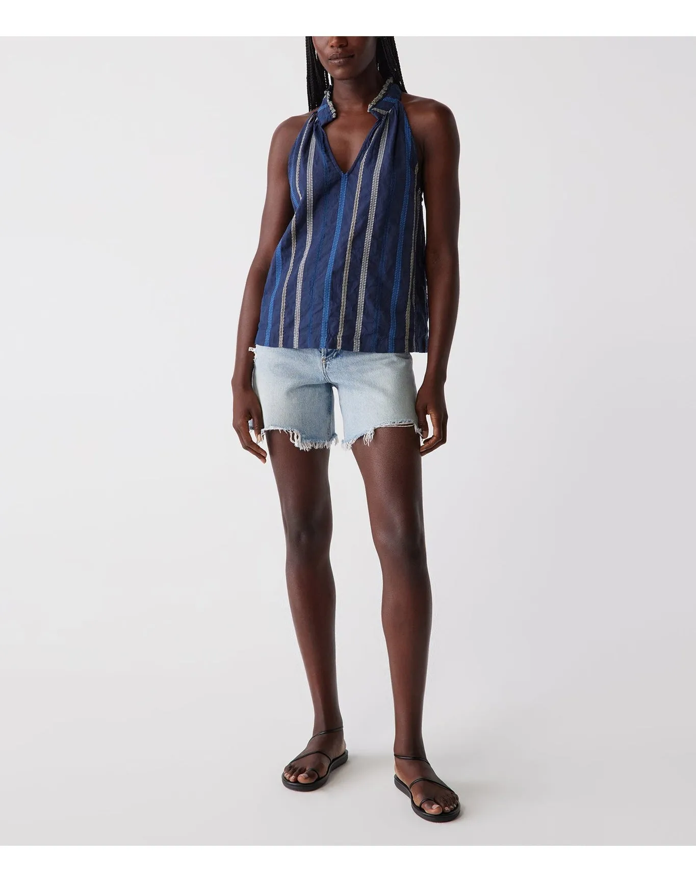 Leslie Split Neck Top | Nocturnal Combo MICHAEL STARS