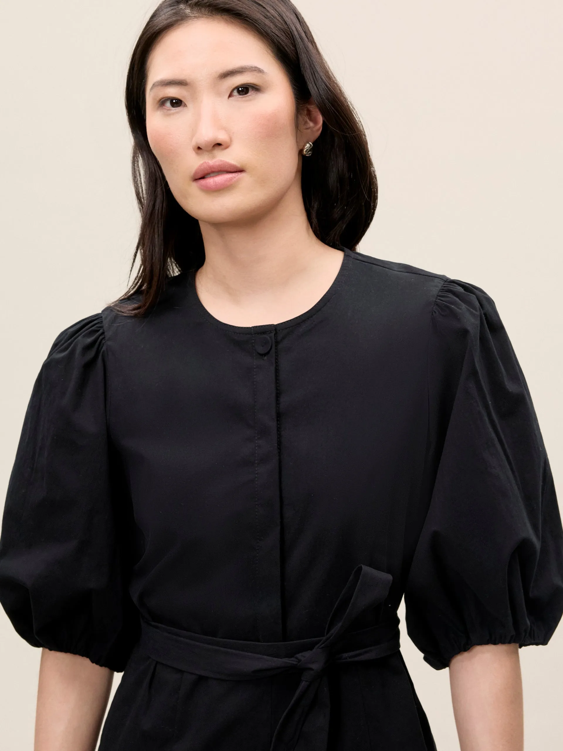 Lightweight Trench Jumpsuit | Black REBECCA TAYLOR
