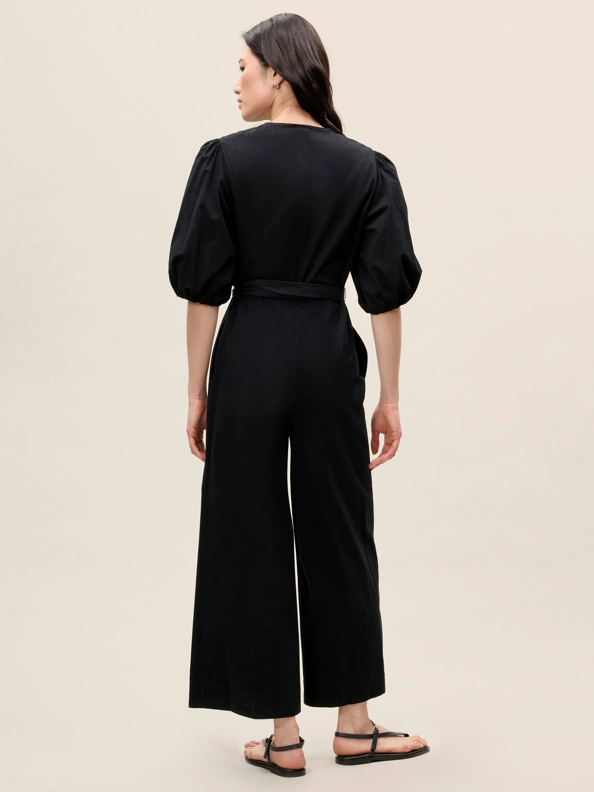 Lightweight Trench Jumpsuit | Black REBECCA TAYLOR