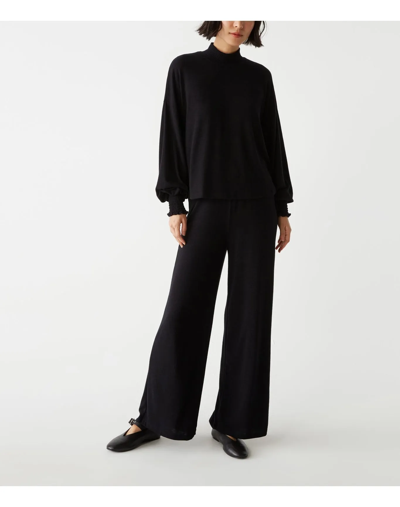Lila Mock Neck Top | Black MICHAEL STARS