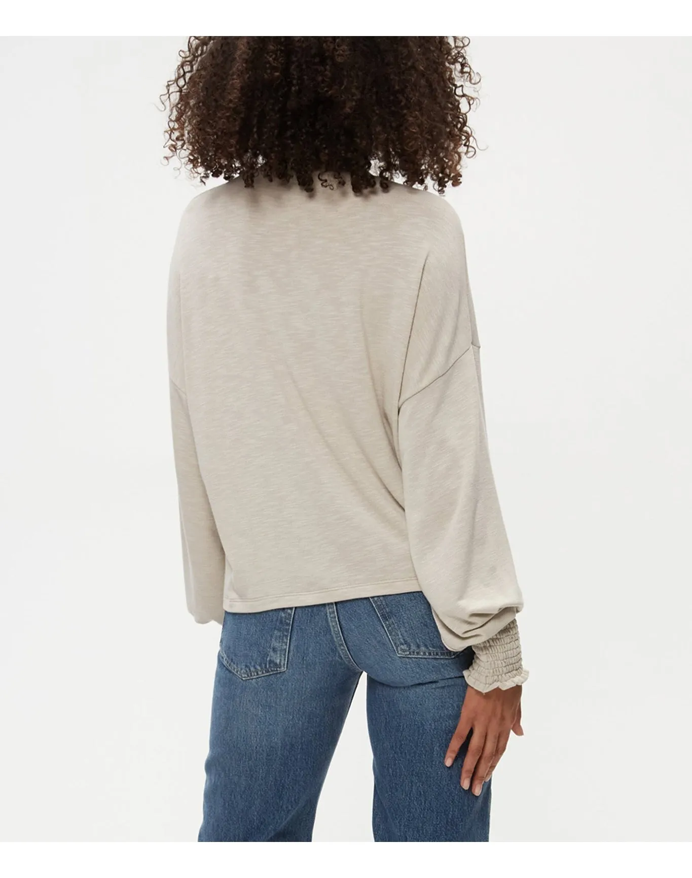 Lila Mock Neck Top | Oatmeal MICHAEL STARS