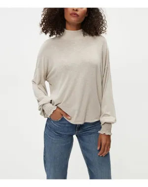 Lila Mock Neck Top | Oatmeal MICHAEL STARS