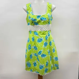 Lilly Pulitzer Women's Size 4 Green Turtles Dress