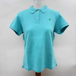 Lilly Pulitzer Women's Size M Blue Solid Short Sleeve Shirt
