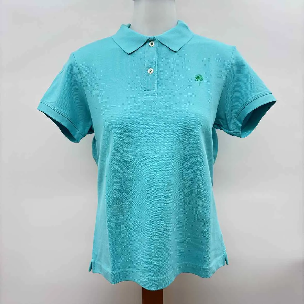 Lilly Pulitzer Women's Size M Blue Solid Short Sleeve Shirt