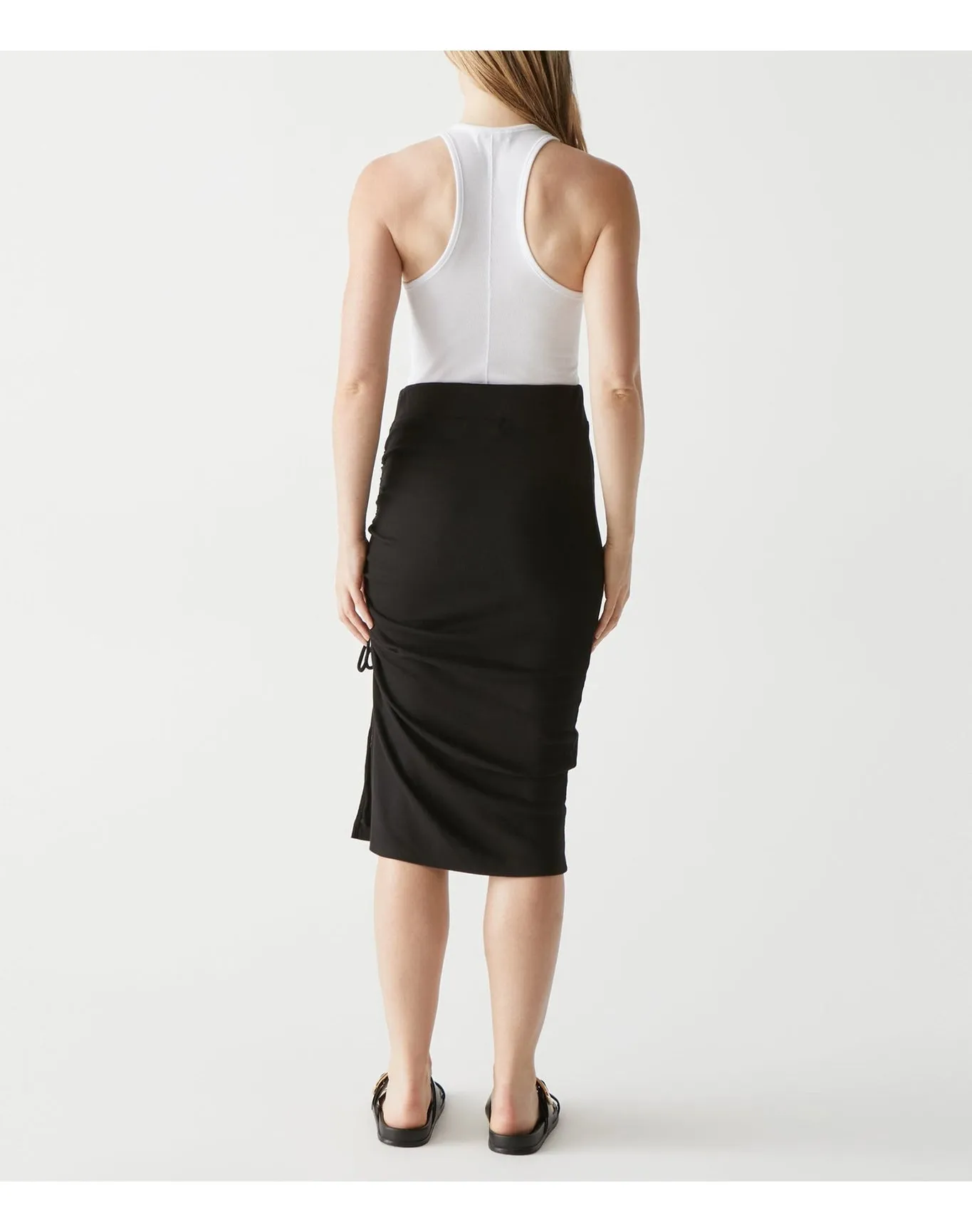 Lisa Marie Ribbed Midi Skirt | Black MICHAEL STARS