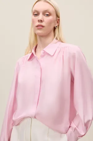 Long Sleeve Charm Blouse | Pale Orchid REBECCA TAYLOR