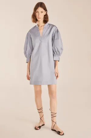 Long Sleeve Shirt Dress | Pearl Blue REBECCA TAYLOR