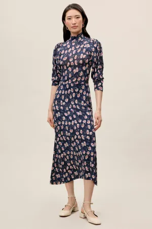 Long Sleeve Turtleneck Dress | Black Combo REBECCA TAYLOR
