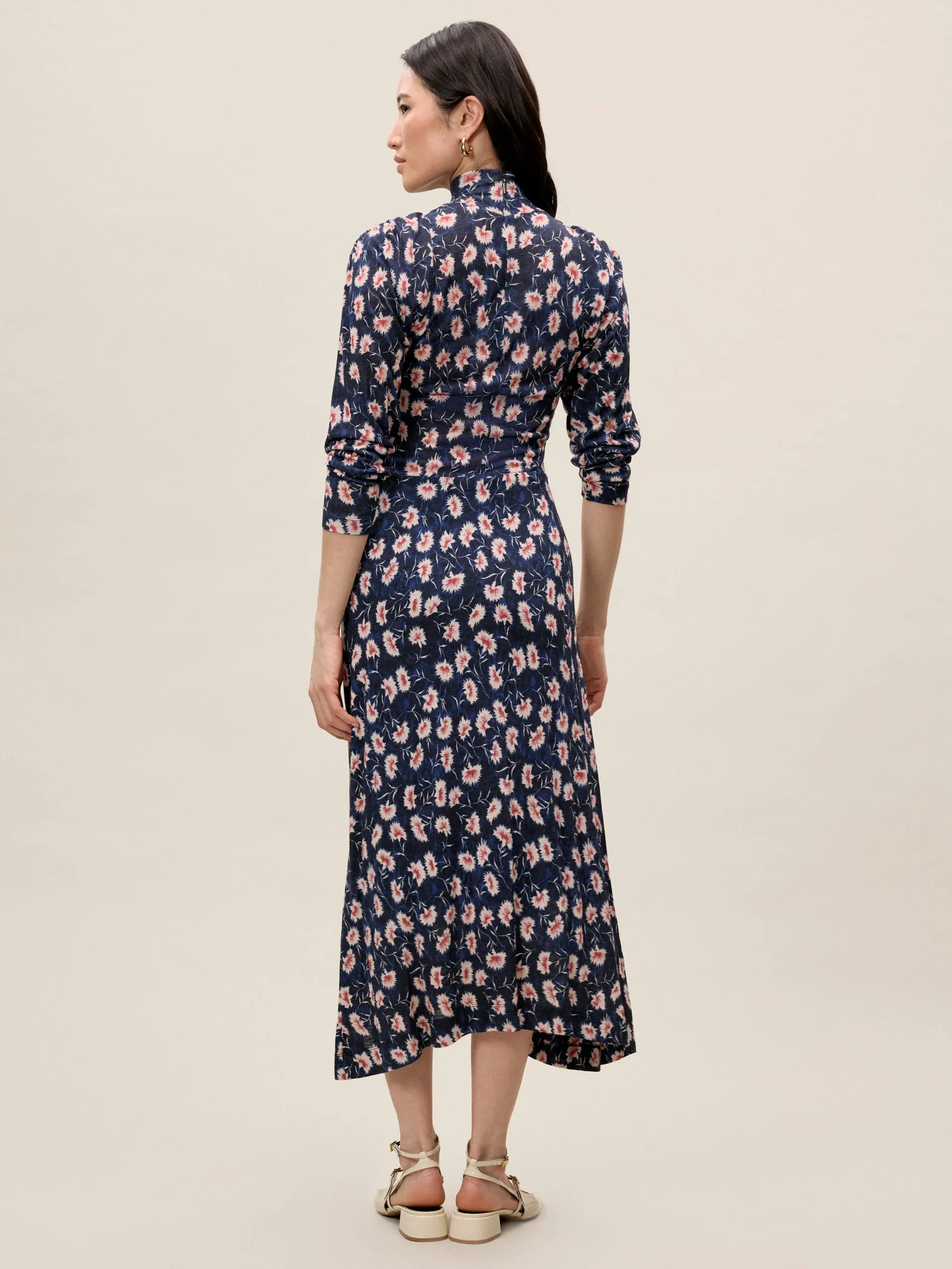 Long Sleeve Turtleneck Dress | Black Combo REBECCA TAYLOR