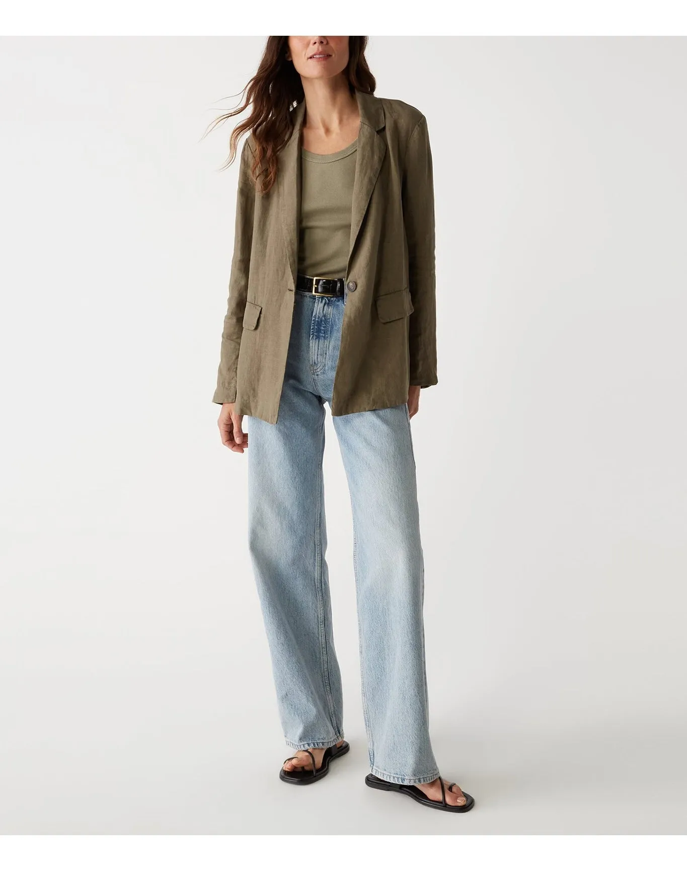Lottie Linen Blazer | Camo MICHAEL STARS