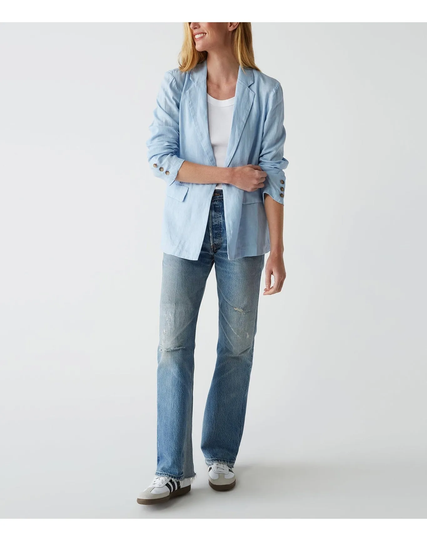Lottie Linen Blazer | Water MICHAEL STARS