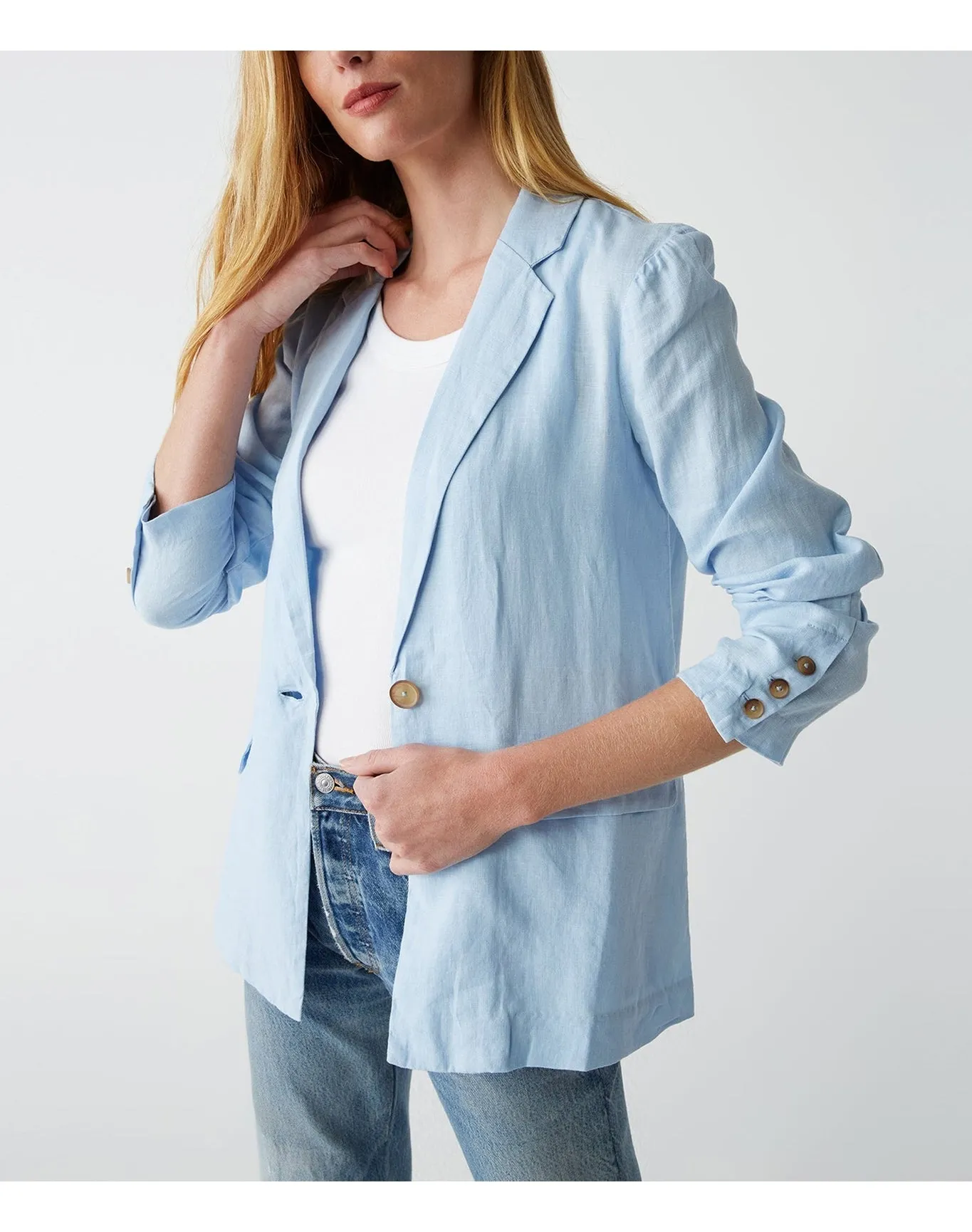 Lottie Linen Blazer | Water MICHAEL STARS