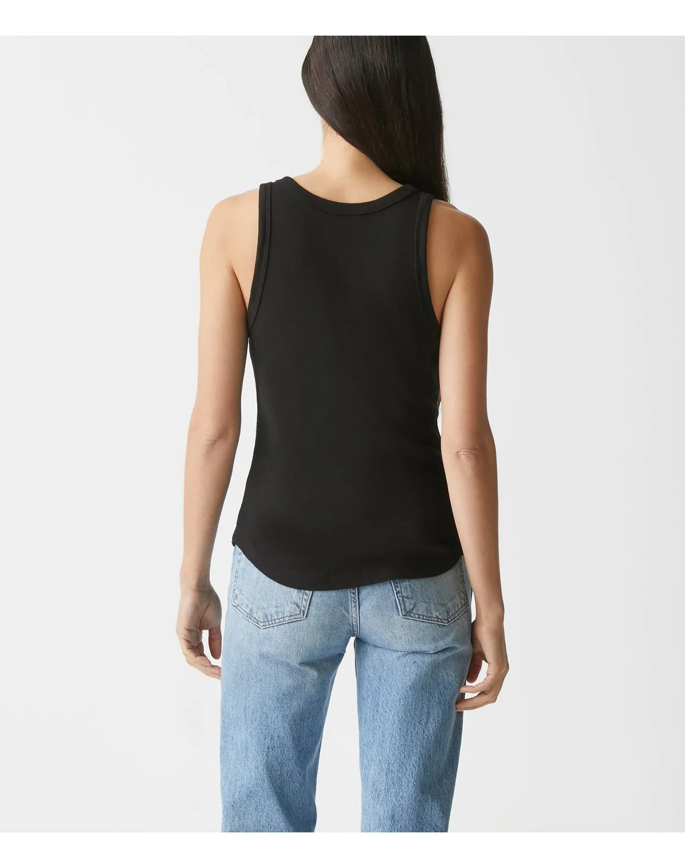 Luna Henley Tank | Black MICHAEL STARS