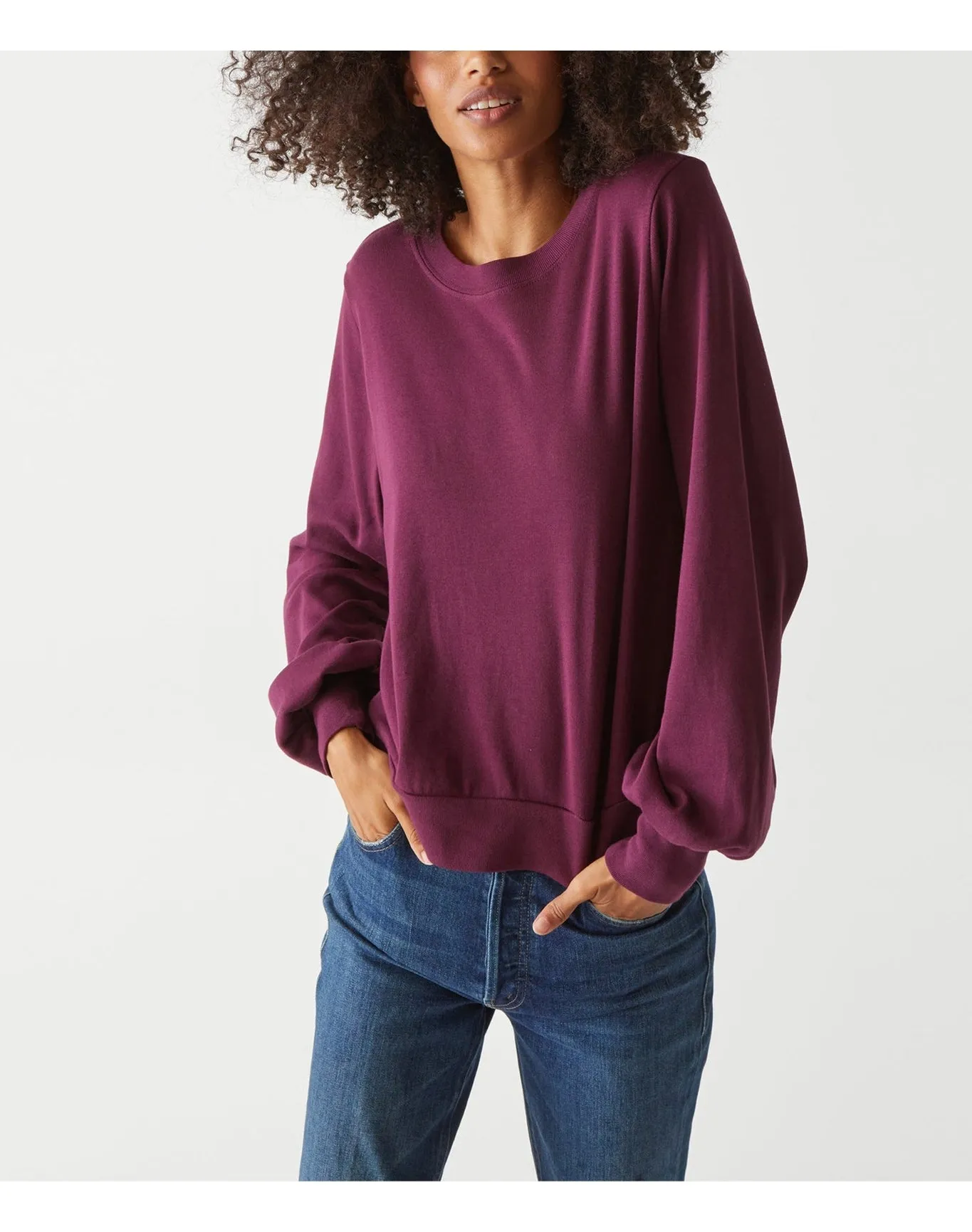 Mac Balloon Sleeve Tee | Plum MICHAEL STARS