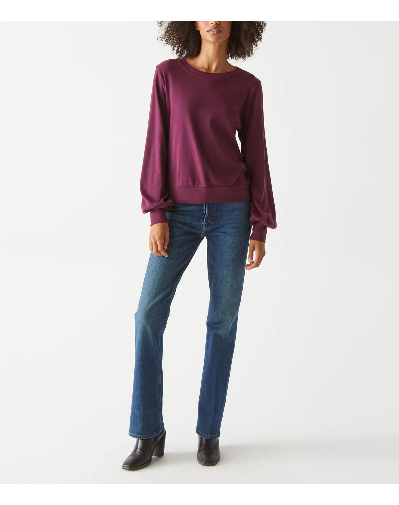 Mac Balloon Sleeve Tee | Plum MICHAEL STARS