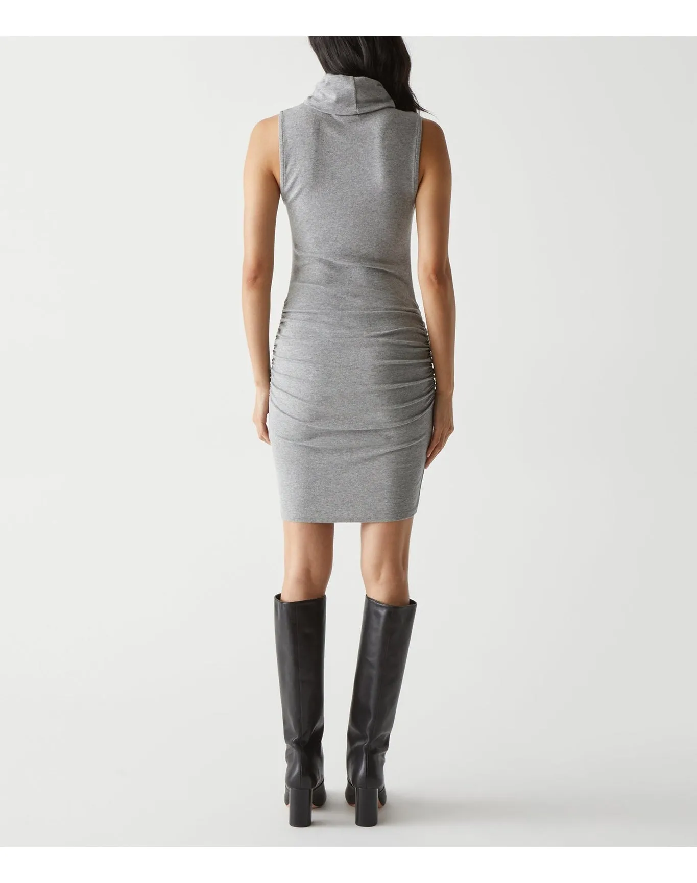 Macy Mock Neck Ribbed Dress | Heather Grey MICHAEL STARS