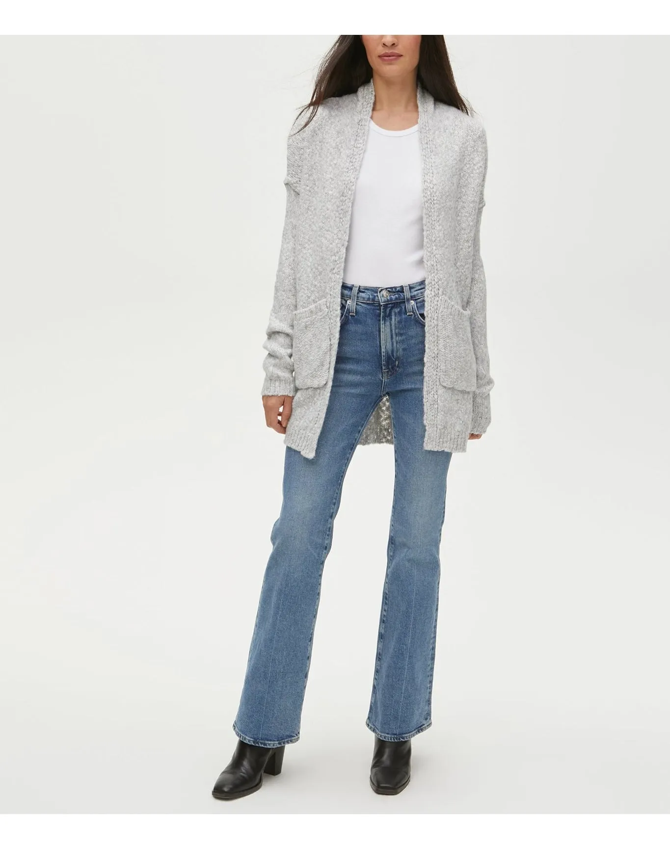 Magdalena Open Cardigan | Heather Grey MICHAEL STARS