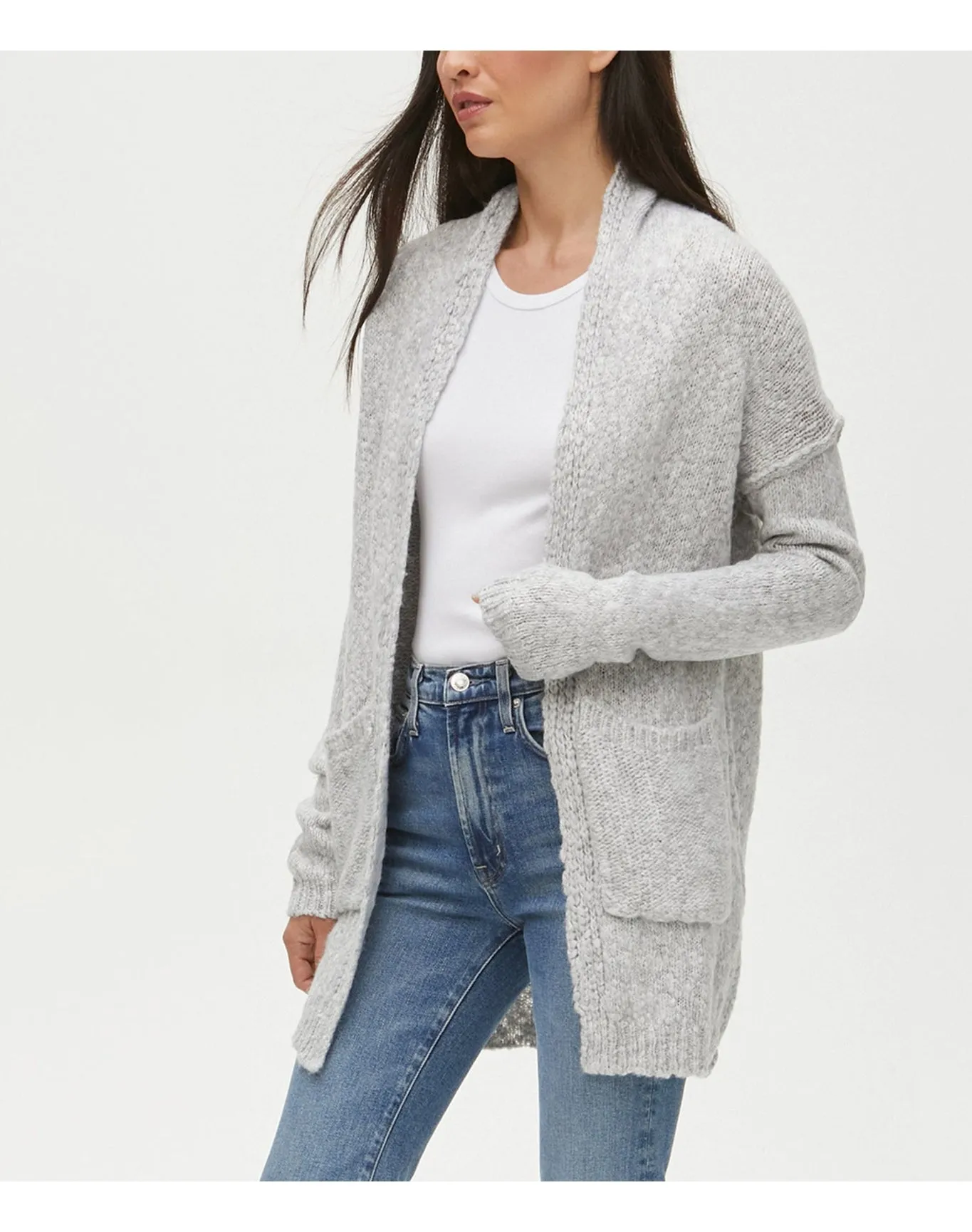 Magdalena Open Cardigan | Heather Grey MICHAEL STARS