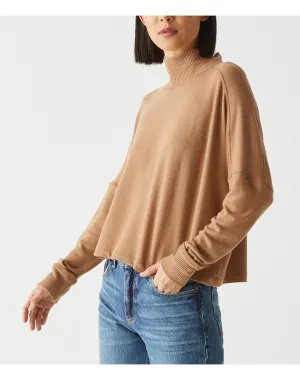 Marcy Mock Neck Top | Camel MICHAEL STARS