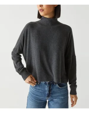 Marcy Mock Neck Top | Charcoal MICHAEL STARS