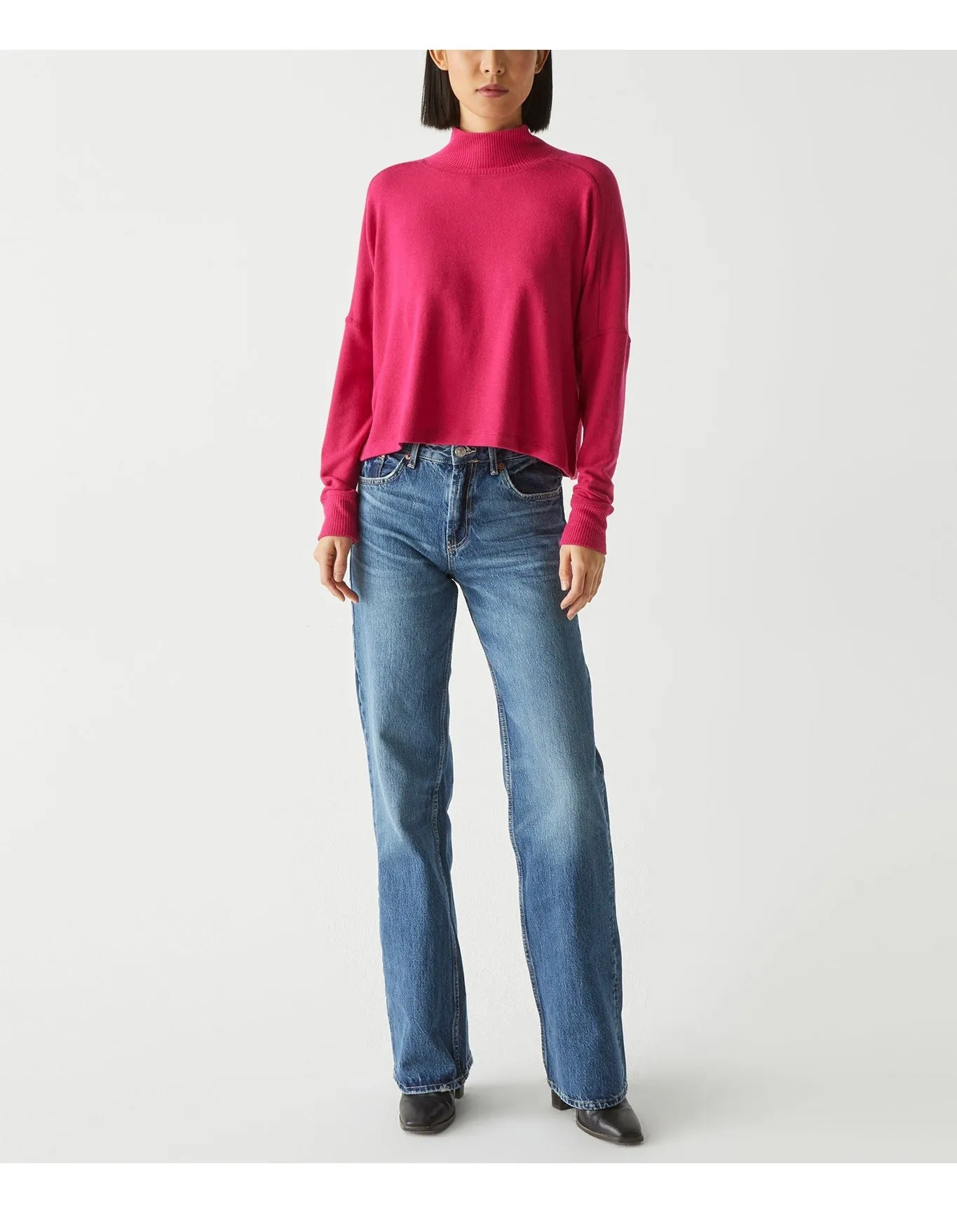 Marcy Mock Neck Top | Dark Voltage MICHAEL STARS