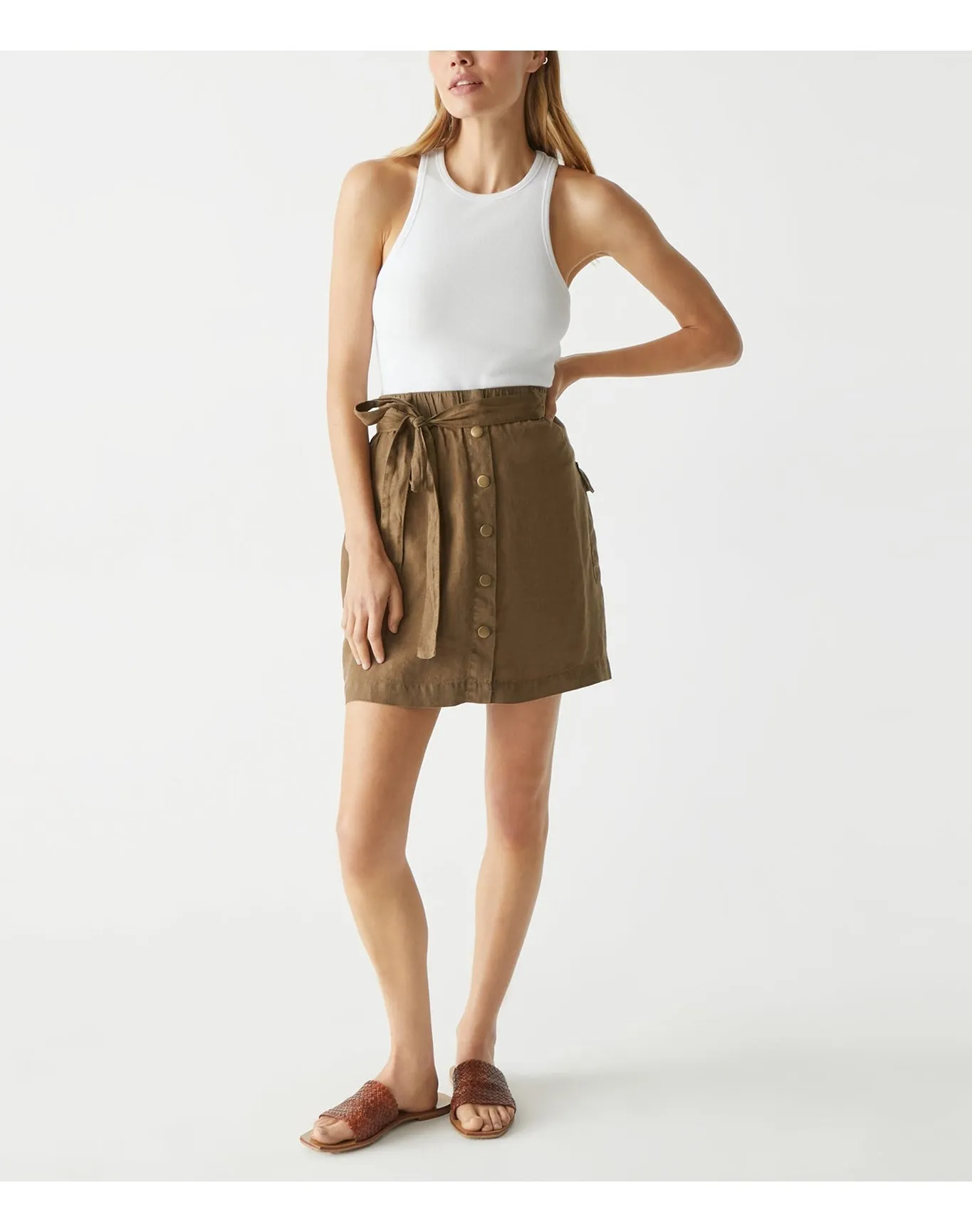 Martina Linen Button Front Skirt | Dolma MICHAEL STARS