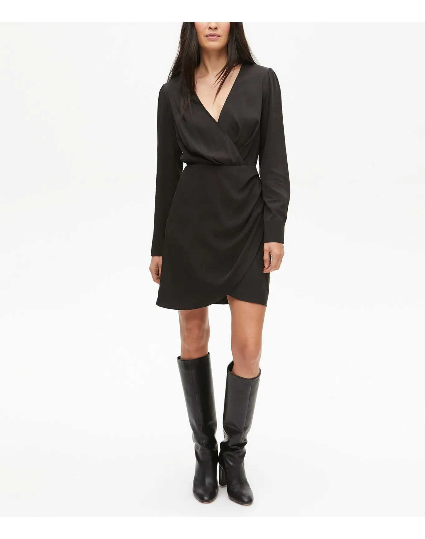 Mary Surplice Dress | Black MICHAEL STARS