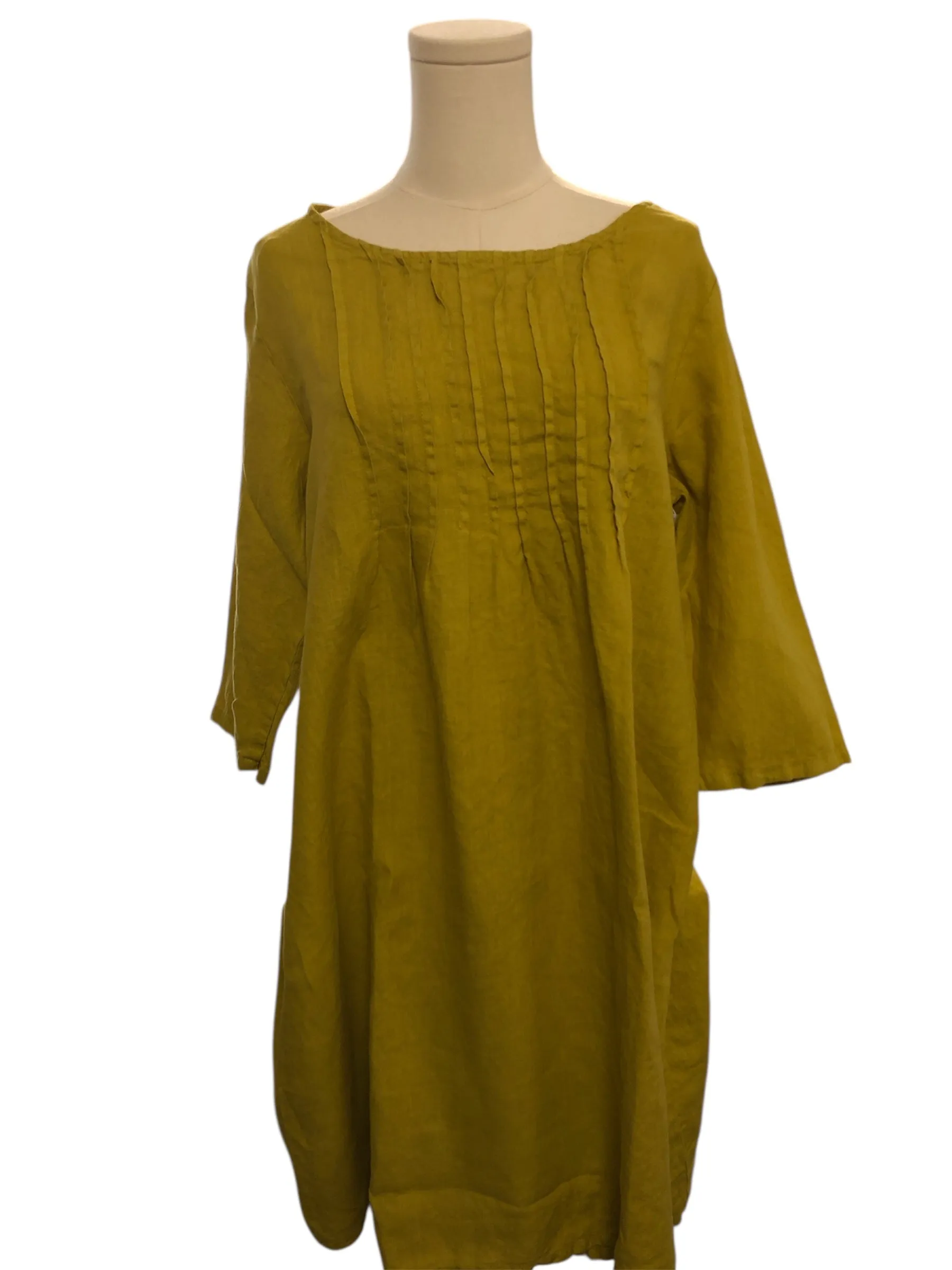 Match Point Women's Linen Dress Dijon XL