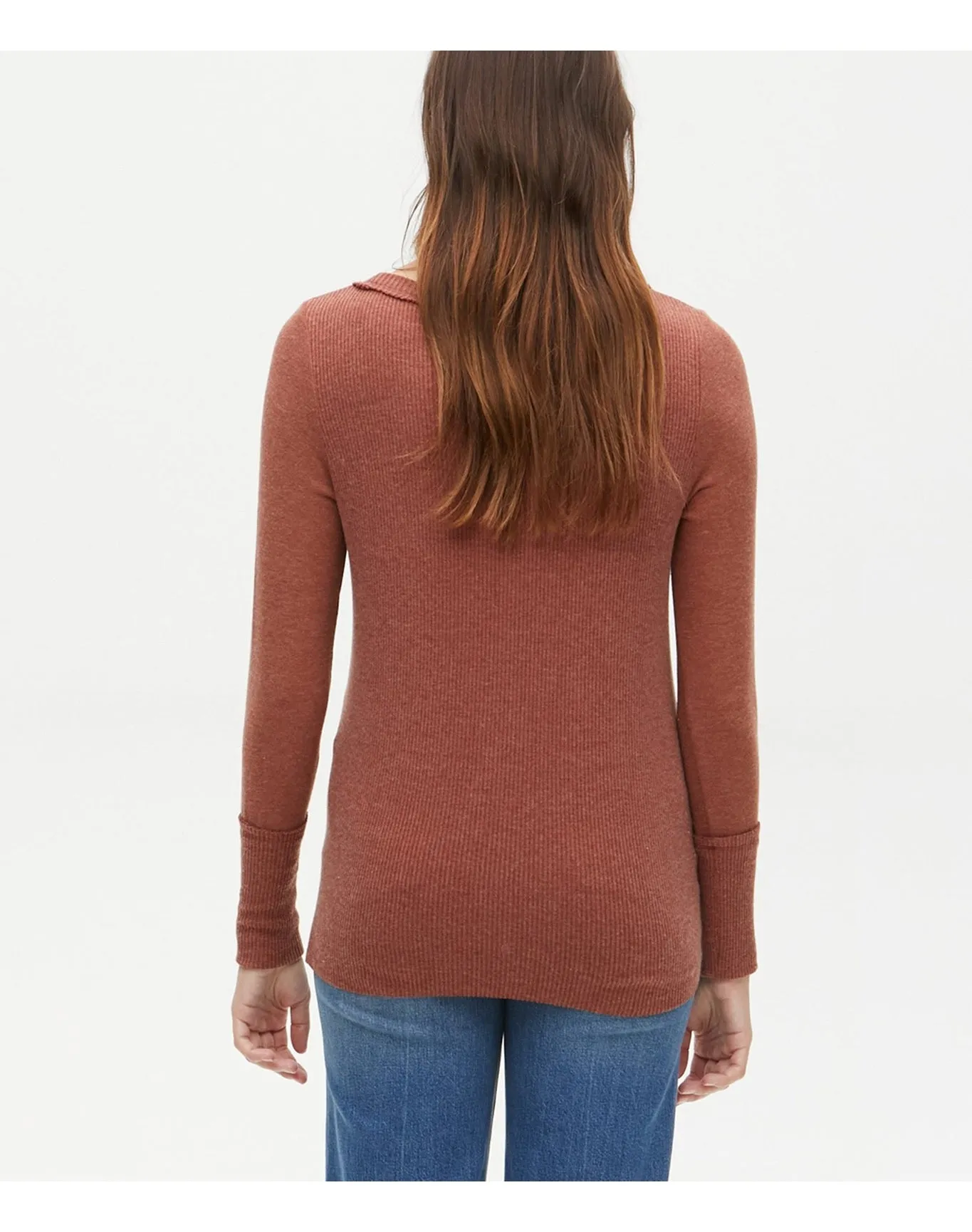 Melanie Top with Rib Contrast | Rustique MICHAEL STARS