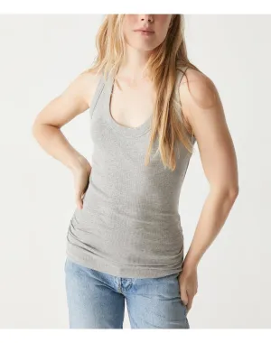 Micah Ribbed Scoop Neck Tank | Heather Grey MICHAEL STARS