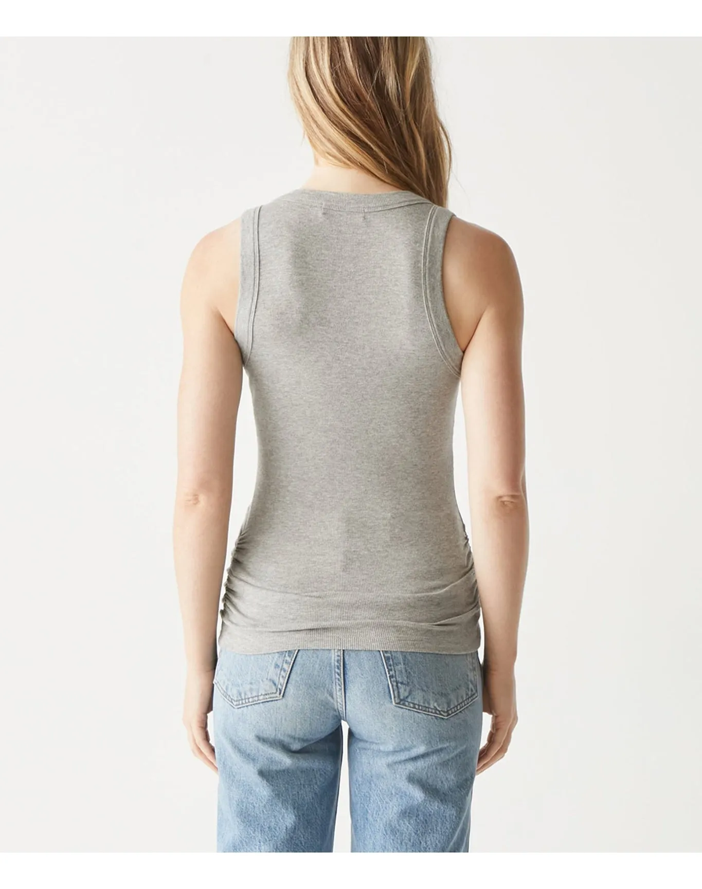 Micah Ribbed Scoop Neck Tank | Heather Grey MICHAEL STARS
