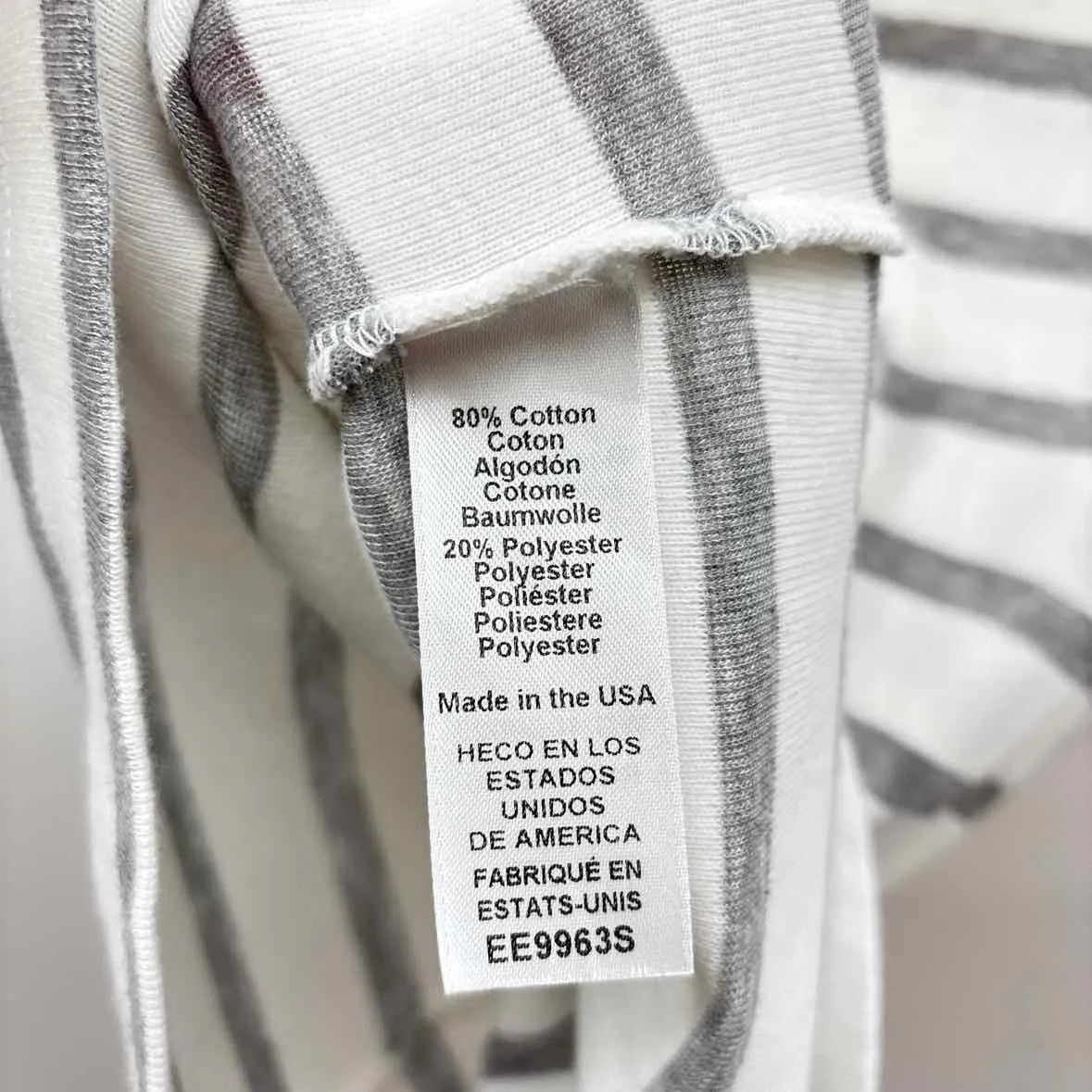 Michael Stars Women's Size S Gray Stripe Sleeveless Shirt