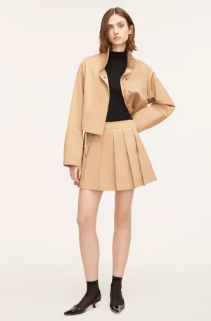 Military Cotton Mini Skirt | Khaki REBECCA TAYLOR