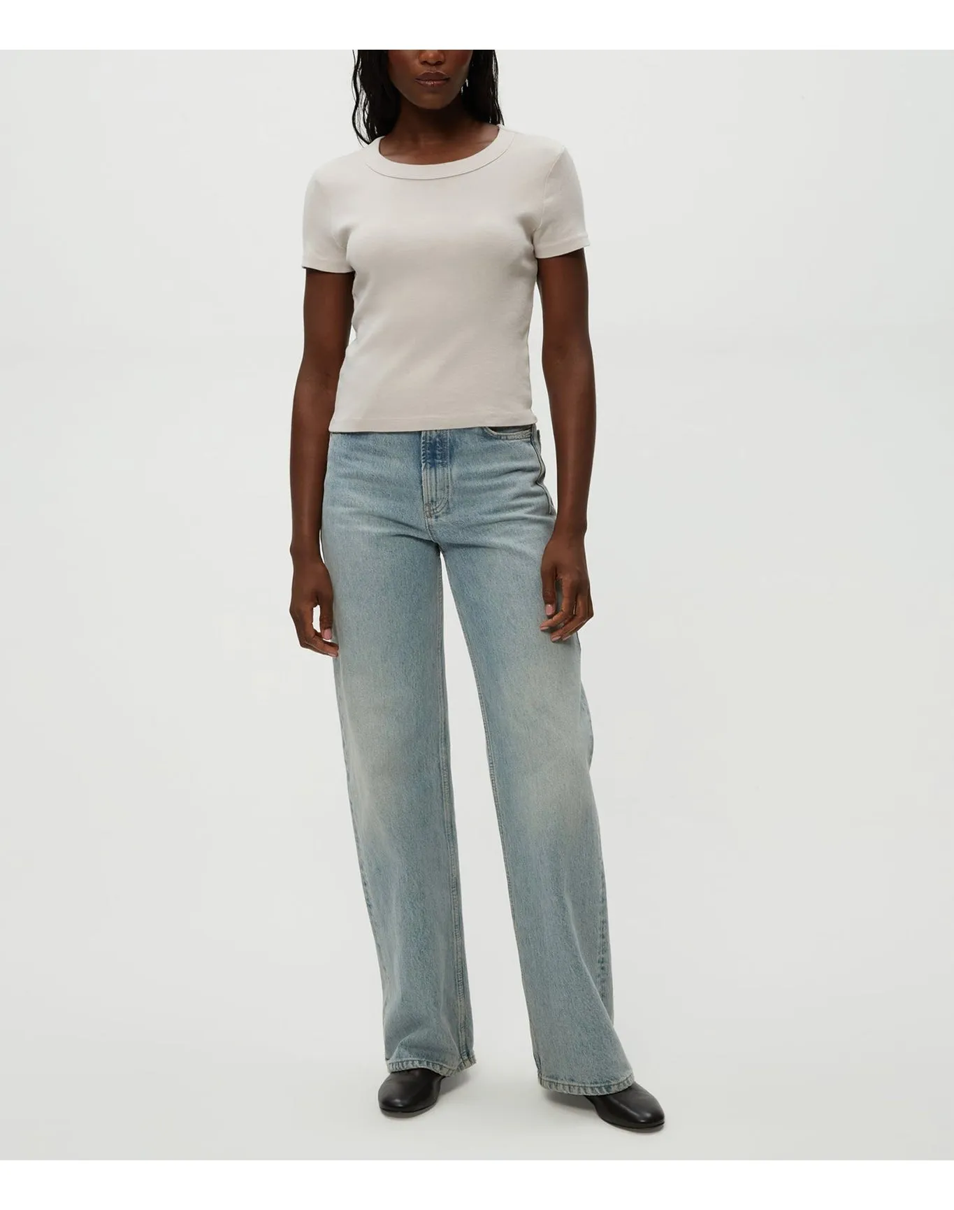 Mimi Cropped Tee | Cement MICHAEL STARS