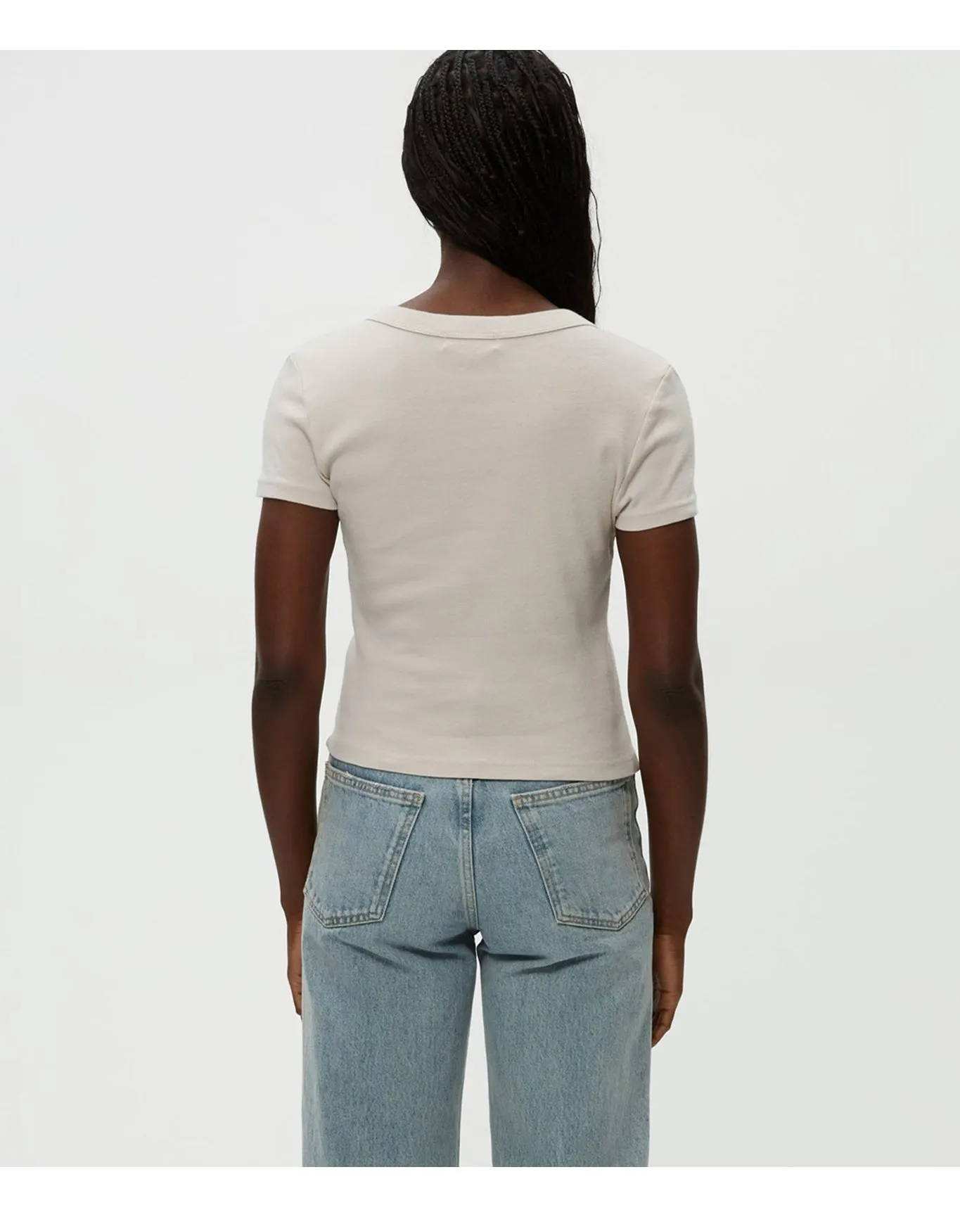 Mimi Cropped Tee | Cement MICHAEL STARS