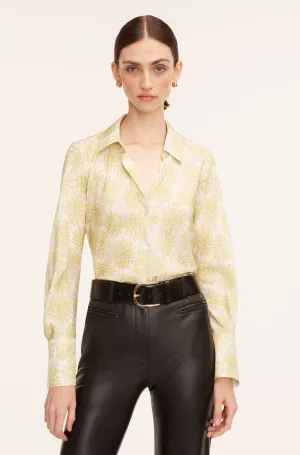 Mini Astera Fleur Long-Sleeve Button-Front Shirt | Cream REBECCA TAYLOR