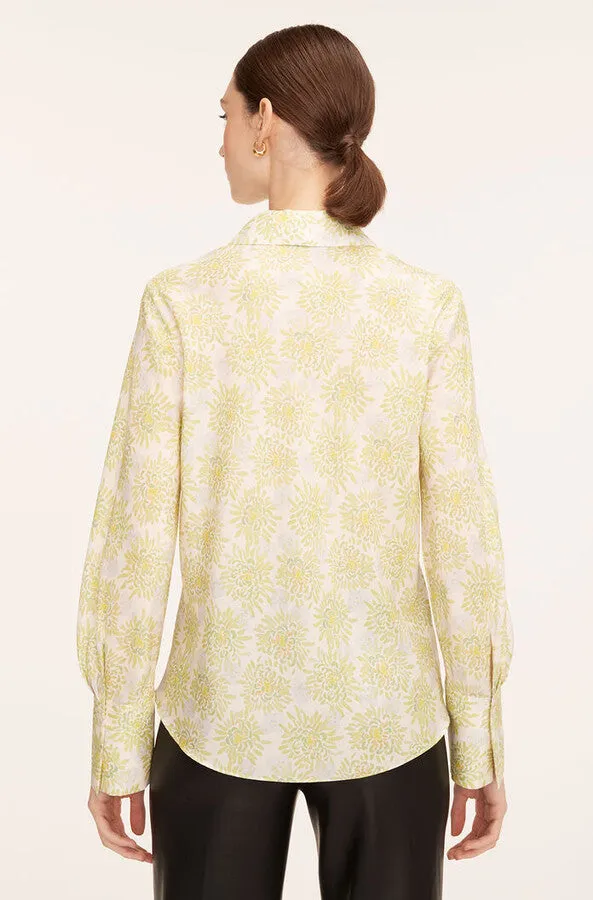 Mini Astera Fleur Long-Sleeve Button-Front Shirt | Cream REBECCA TAYLOR