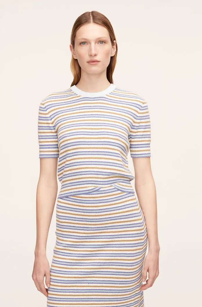 Mini Boucle Pullover | Boucle Multi Stripe Blue Combo REBECCA TAYLOR