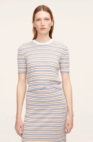 Mini Boucle Pullover | Boucle Multi Stripe Blue Combo REBECCA TAYLOR