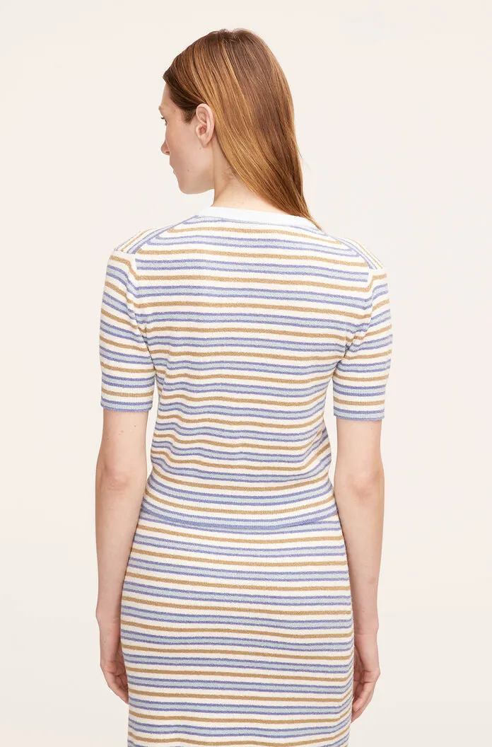 Mini Boucle Pullover | Boucle Multi Stripe Blue Combo REBECCA TAYLOR