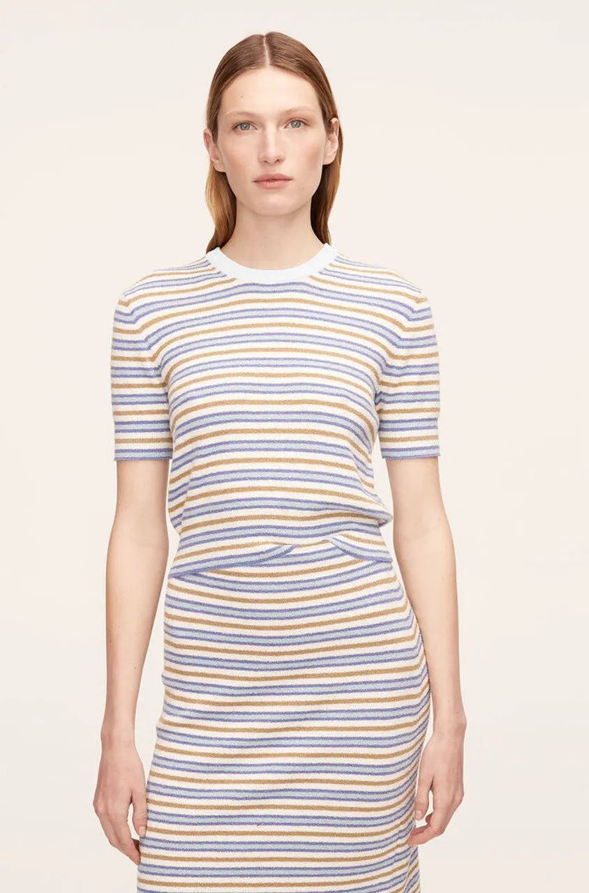 Mini Boucle Pullover | Boucle Multi Stripe Blue Combo REBECCA TAYLOR