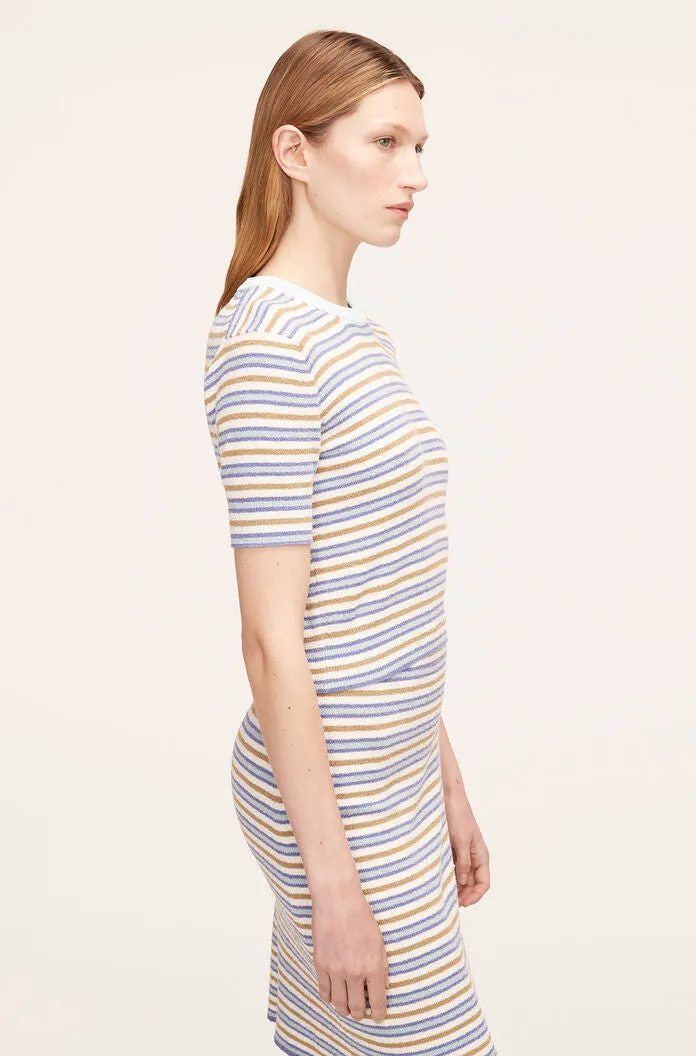 Mini Boucle Pullover | Boucle Multi Stripe Blue Combo REBECCA TAYLOR
