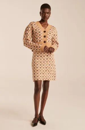 Mini Skirt | Honey Checkerboard REBECCA TAYLOR