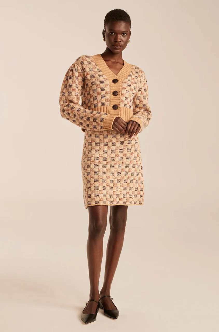 Mini Skirt | Honey Checkerboard REBECCA TAYLOR
