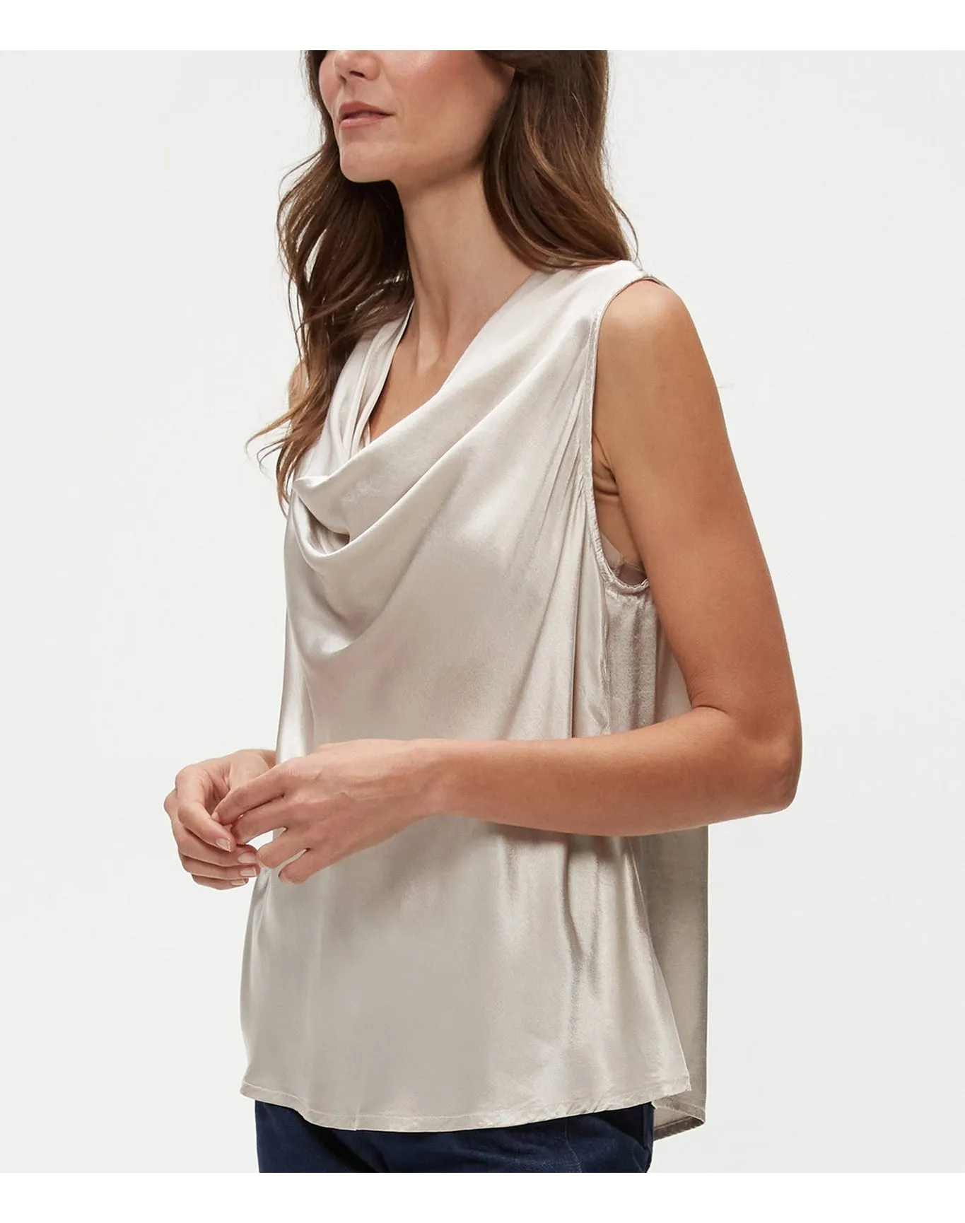 Mitzi Cowl Neck Top | Cement MICHAEL STARS
