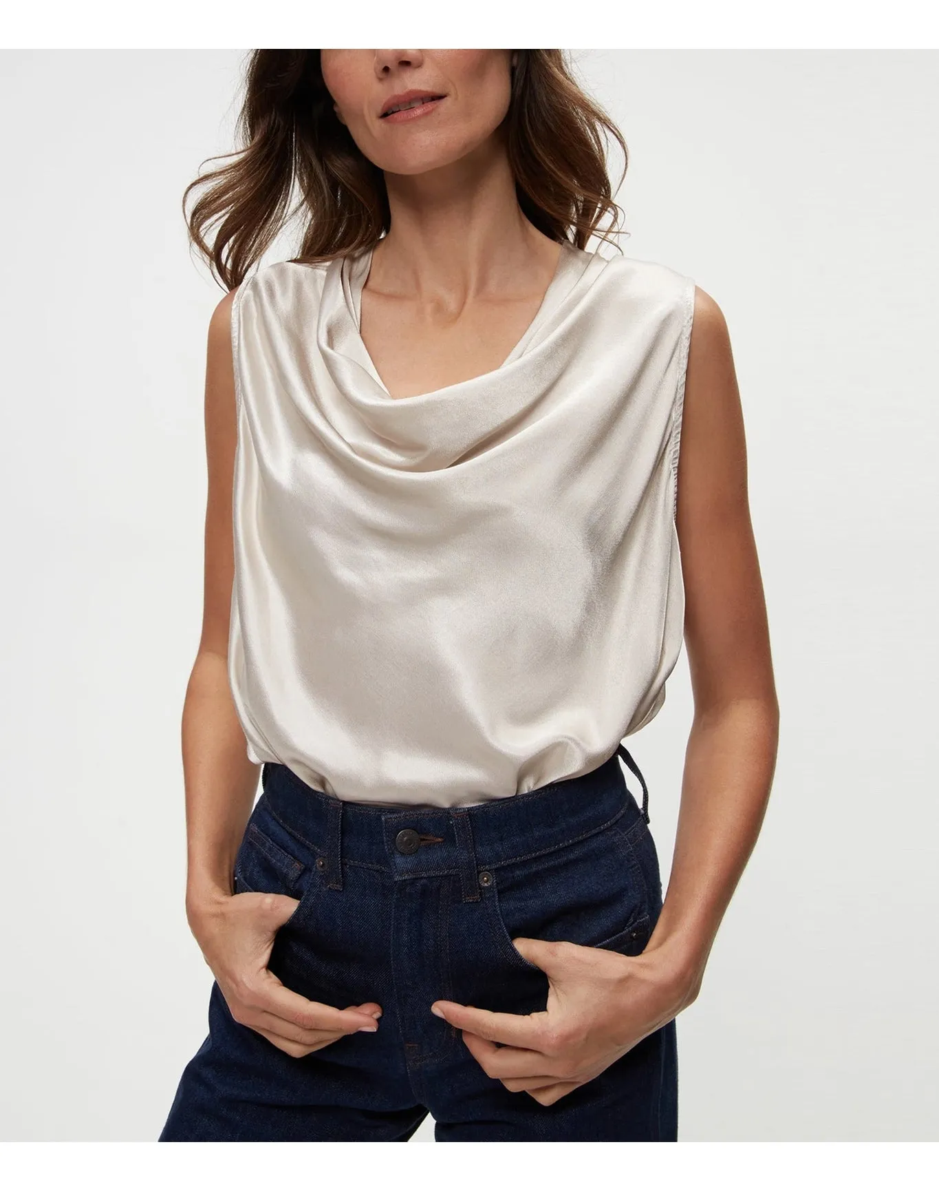 Mitzi Cowl Neck Top | Cement MICHAEL STARS