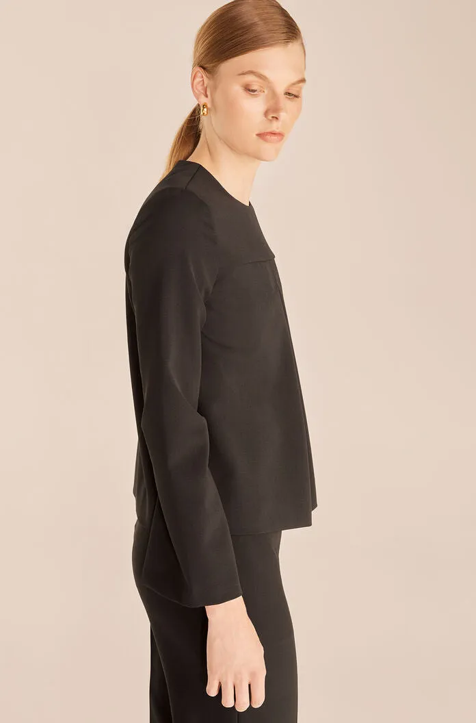 Mod Suiting Blouse | Black REBECCA TAYLOR
