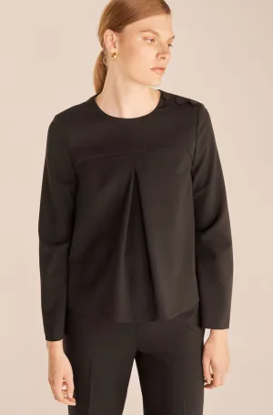 Mod Suiting Blouse | Black REBECCA TAYLOR