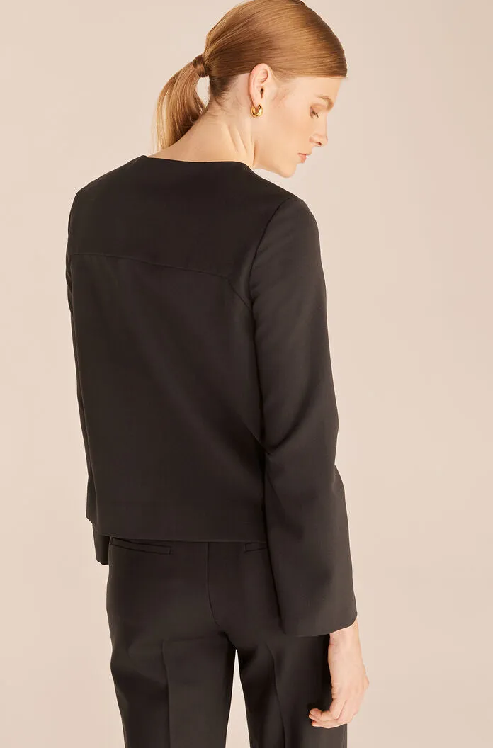 Mod Suiting Blouse | Black REBECCA TAYLOR